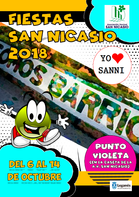CARTEL FIESAS SAN NICASIO 2018 ASOCIACIÓN VECINAL SAN NICASIO